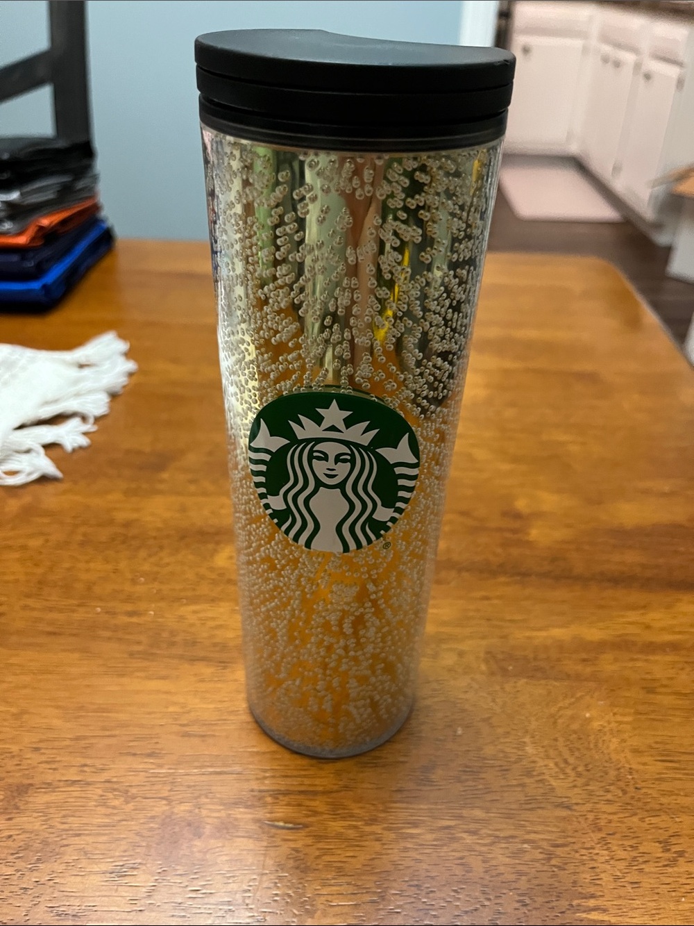 Starbucks Metallic Bubble Tumbler with Black Lid